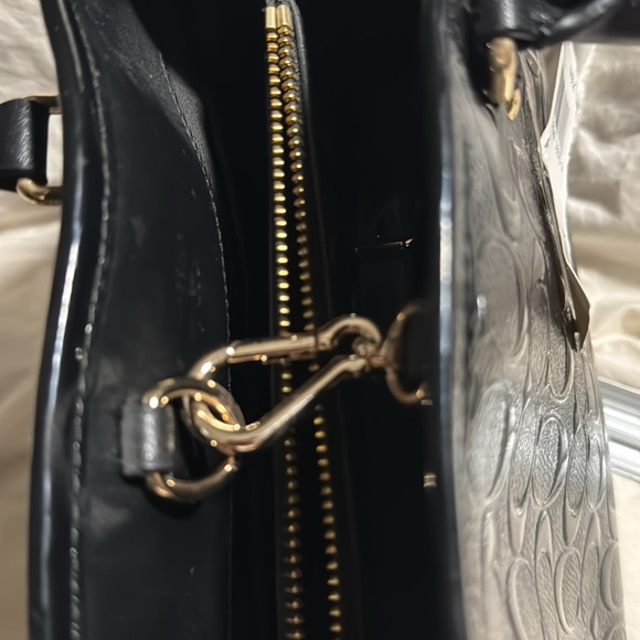 Brand New Shiny Black Coach Purse - Picture 3 of 13